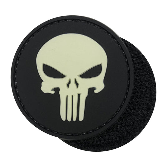 Round Punisher Military Tactical Morale Patches PVC Patch with Hook Fastener Back for Tactical Cap Hats Tactical Vest Molle Bag Backpacks Plate Carrier