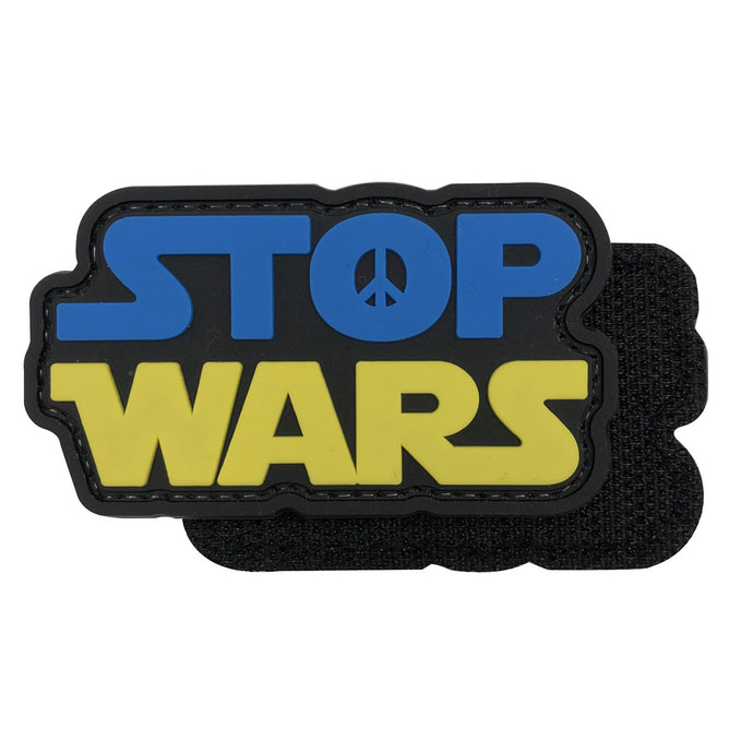 STOP WARS IN UA Military Tactical Morale Patches PVC Patch with Hook Fastener Back for Tactical Cap Hats Tactical Vest Molle Bag Backpacks Plate Carrier