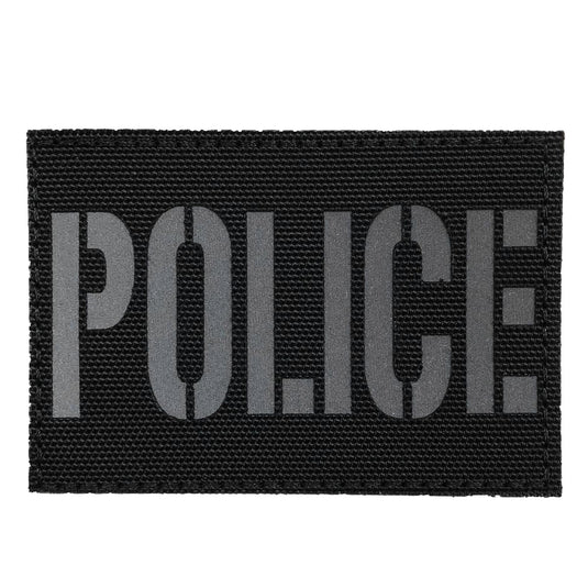 uuKen 3x2 inches Laser Cut Cutting Reflective Police Department Officer Patch for Tactical Caps Bags Uniforms