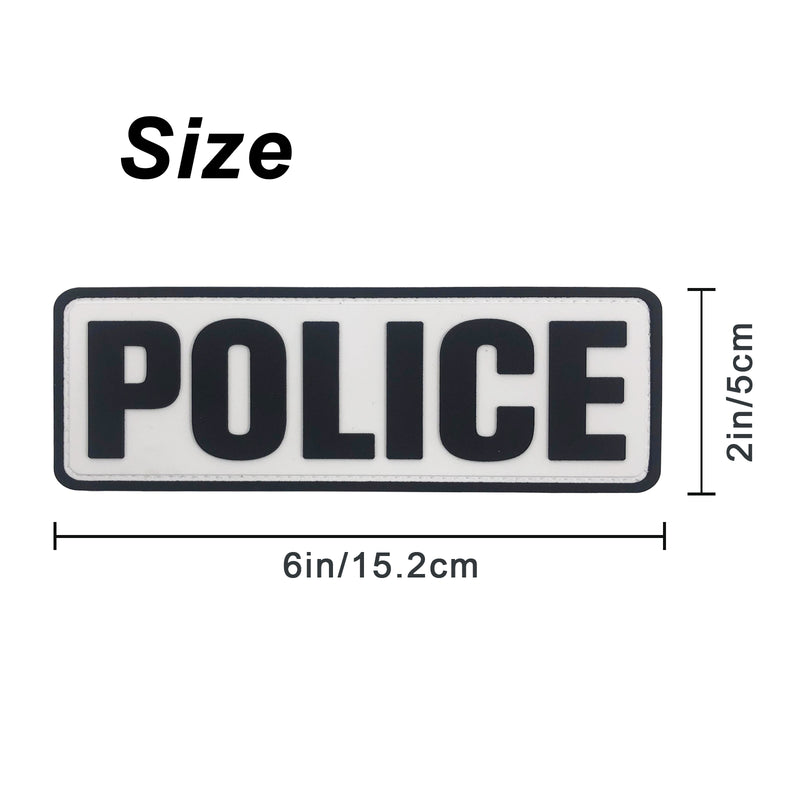 Load image into Gallery viewer, uuKen 6x2 inches Military Police Vest Patch PVC Rubber Big 2x6 inch  State City Police Department Officer Patch for Tac Tactical Vest Dog Collar

