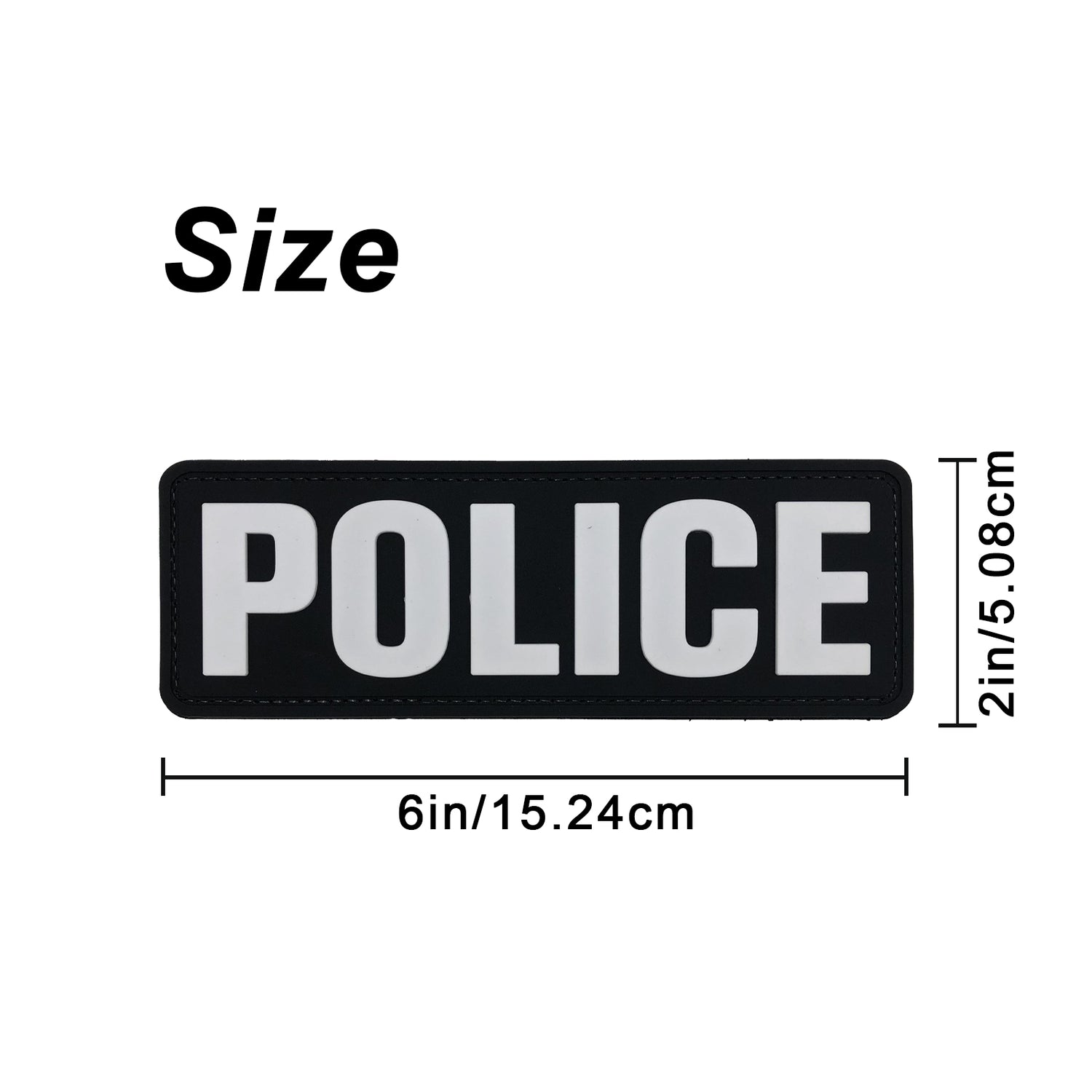 uuKen 6x2 inches Military Police Vest Patch PVC Rubber Big 2x6 inch St