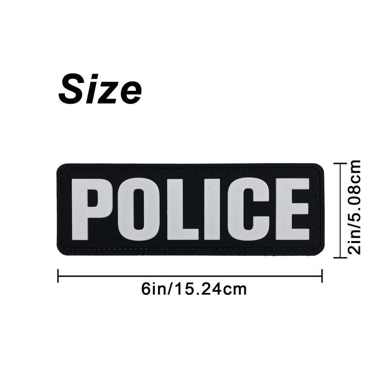Load image into Gallery viewer, uuKen 6x2 inches Military Police Vest Patch PVC Rubber Big 2x6 inch  State City Police Department Officer Patch for Tac Tactical Vest Dog Collar
