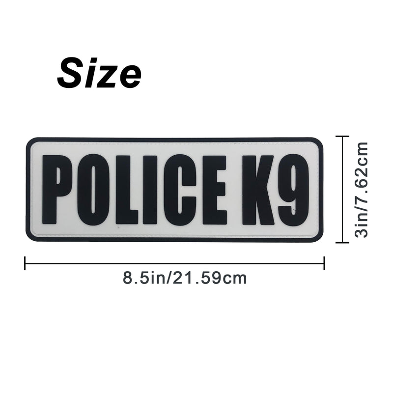 Load image into Gallery viewer, uuKen Large 8.5x3 inches PVC Rubber Military Tactical Police K9 Vest Patch with Hook Fastener Back for Tactical Vest Plate Carrier Enforcement
