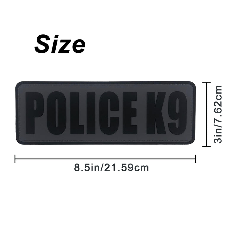 Load image into Gallery viewer, uuKen Large 8.5x3 inches PVC Rubber Military Tactical Police K9 Vest Patch with Hook Fastener Back for Tactical Vest Plate Carrier Enforcement
