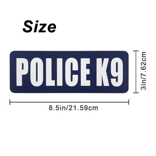 uuKen Large 8.5x3 inches PVC Rubber Military Tactical Police K9 Vest Patch with Hook Fastener Back for Tactical Vest Plate Carrier Enforcement