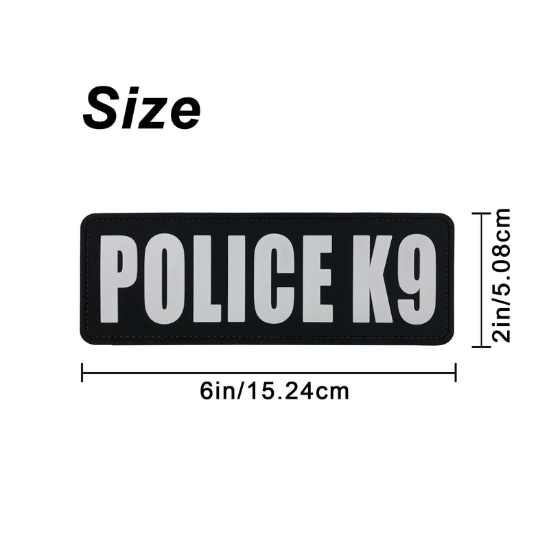 Load image into Gallery viewer, uuKen Big 6x2 inches PVC Rubber Patch Police K9 Unit Morale Patch 2x6 inch Hook Back for Service Dog in Training Working for Dog Harness Collar Vest
