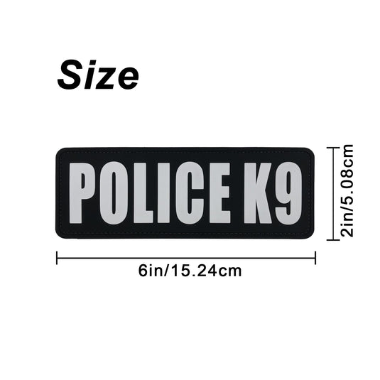 uuKen Big 6x2 inches PVC Rubber Patch Police K9 Unit Morale Patch 2x6 inch Hook Back for Service Dog in Training Working for Dog Harness Collar Vest
