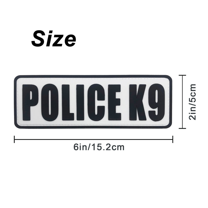 Load image into Gallery viewer, uuKen Big 6x2 inches PVC Rubber Patch Police K9 Unit Morale Patch 2x6 inch Hook Back for Service Dog in Training Working for Dog Harness Collar Vest

