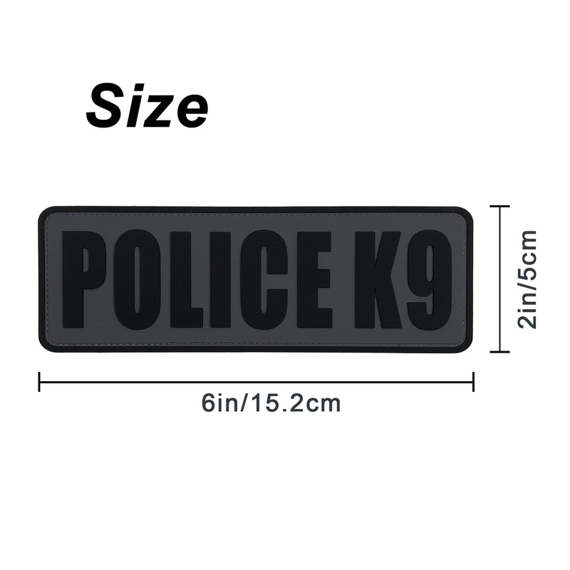 Load image into Gallery viewer, uuKen Big 6x2 inches PVC Rubber Patch Police K9 Unit Morale Patch 2x6 inch Hook Back for Service Dog in Training Working for Dog Harness Collar Vest
