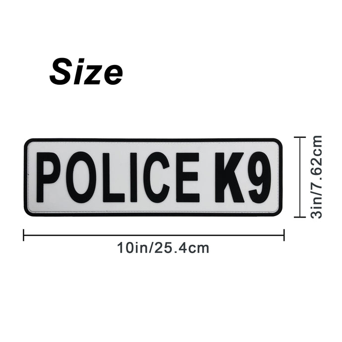 uuKen Large 10x3 inches PVC Rubber Military Tactical Police K9 Vest Patch for Tactical Vest Plate Carrier Enforcement