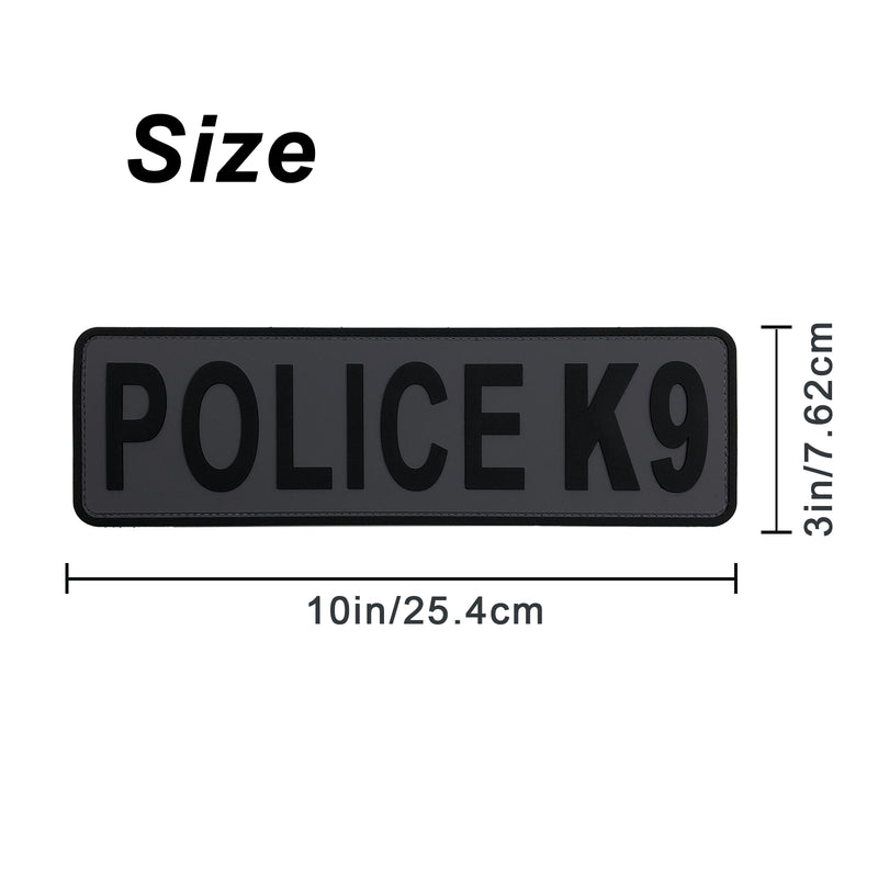 Load image into Gallery viewer, uuKen Large 10x3 inches PVC Rubber Military Tactical Police K9 Vest Patch for Tactical Vest Plate Carrier Enforcement
