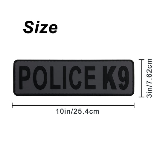 uuKen Large 10x3 inches PVC Rubber Military Tactical Police K9 Vest Patch for Tactical Vest Plate Carrier Enforcement