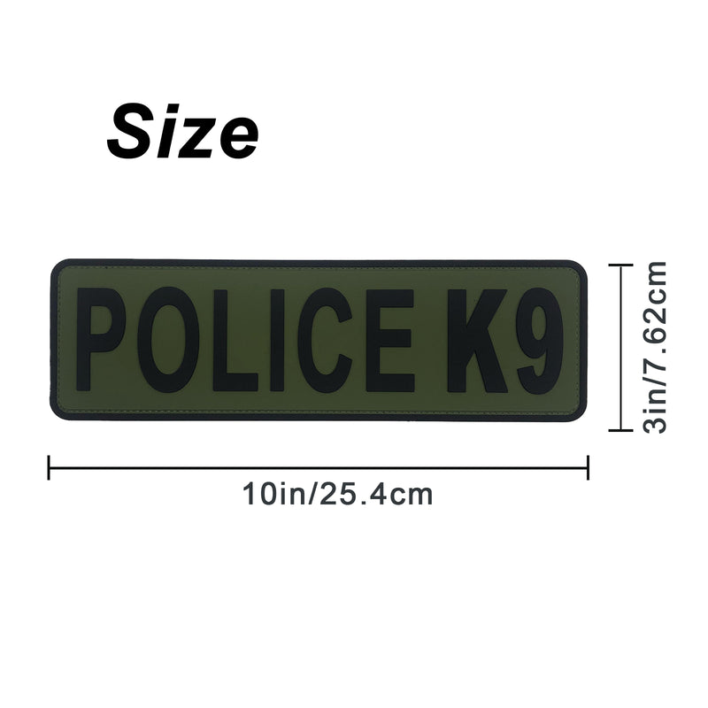 Load image into Gallery viewer, uuKen Large 10x3 inches PVC Rubber Military Tactical Police K9 Vest Patch for Tactical Vest Plate Carrier Enforcement
