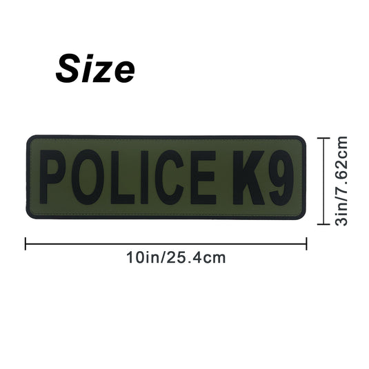 uuKen Large 10x3 inches PVC Rubber Military Tactical Police K9 Vest Patch for Tactical Vest Plate Carrier Enforcement