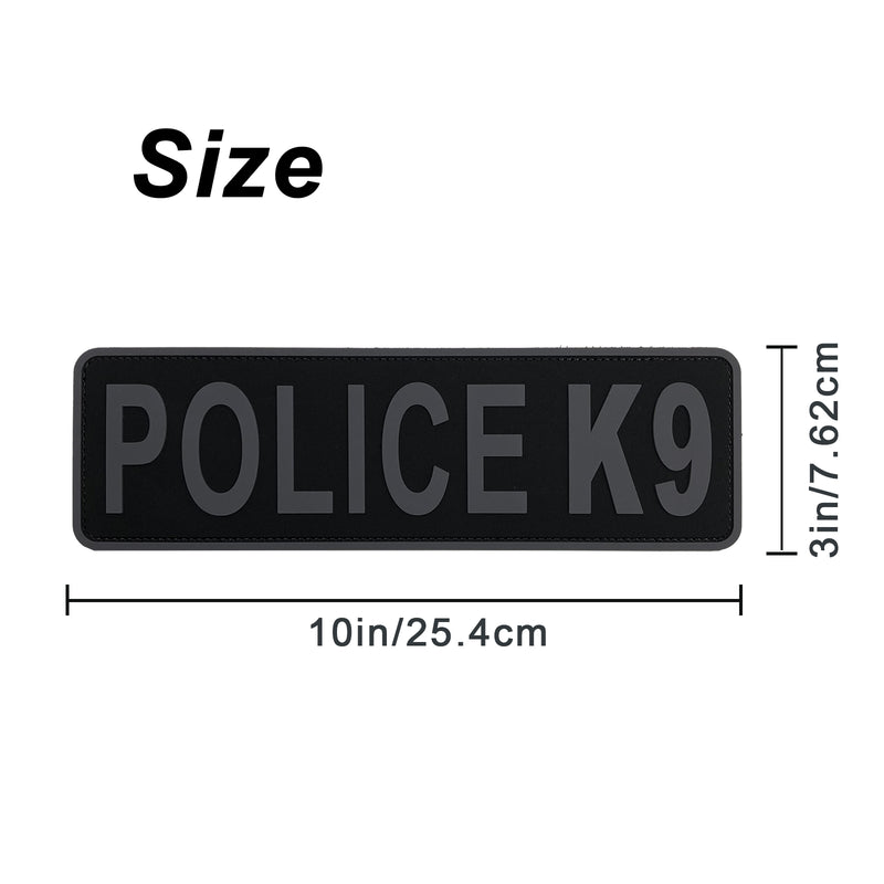 Load image into Gallery viewer, uuKen Large 10x3 inches PVC Rubber Military Tactical Police K9 Vest Patch for Tactical Vest Plate Carrier Enforcement
