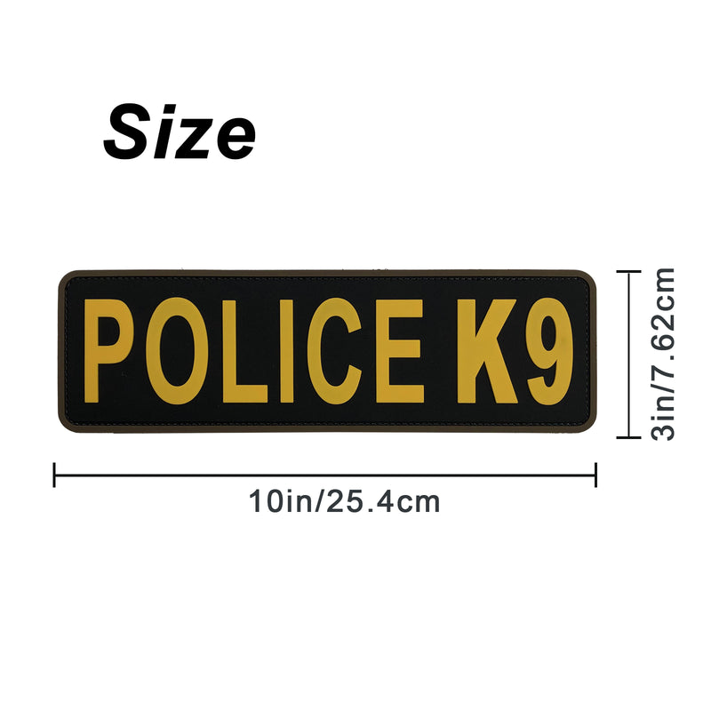 Load image into Gallery viewer, uuKen Large 10x3 inches PVC Rubber Military Tactical Police K9 Vest Patch for Tactical Vest Plate Carrier Enforcement
