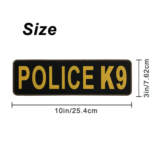 uuKen Large 10x3 inches PVC Rubber Military Tactical Police K9 Vest Patch for Tactical Vest Plate Carrier Enforcement