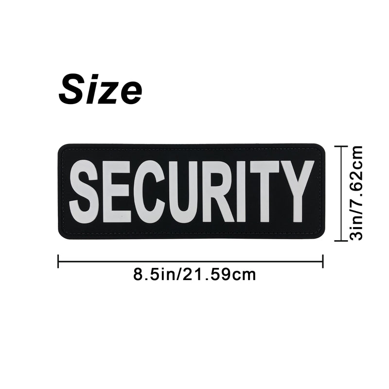 Load image into Gallery viewer, uuKen 8.5x3 inches Large Security Officer Tactical Morale Patches with Hook Fastener Backing for Tactical Vest Plate Carrier Uniforms Clothing Jackets Back Panel Law Enforcement
