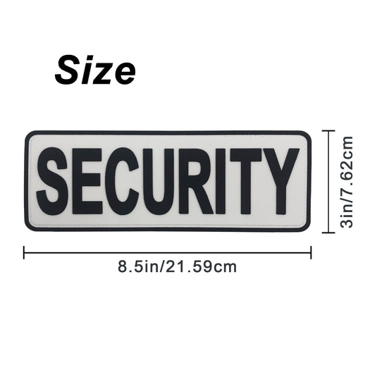 uuKen 8.5x3 inches Large Security Officer Tactical Morale Patches with Hook Fastener Backing for Tactical Vest Plate Carrier Uniforms Clothing Jackets Back Panel Law Enforcement