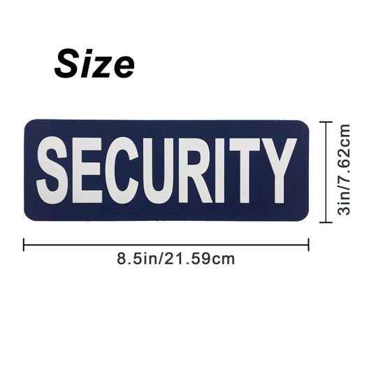 uuKen 8.5x3 inches Large Security Officer Tactical Morale Patches with Hook Fastener Backing for Tactical Vest Plate Carrier Uniforms Clothing Jackets Back Panel Law Enforcement