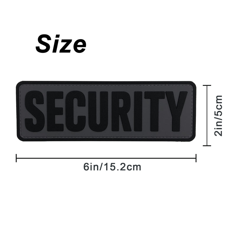 Load image into Gallery viewer, uuKen 6x2 inches Big Security Officer Tactical PVC Patch 2x6 inch with Hook Fastener Back for Jacket or Enforcement Plate Carrier or Tactical Vest and Uniforms
