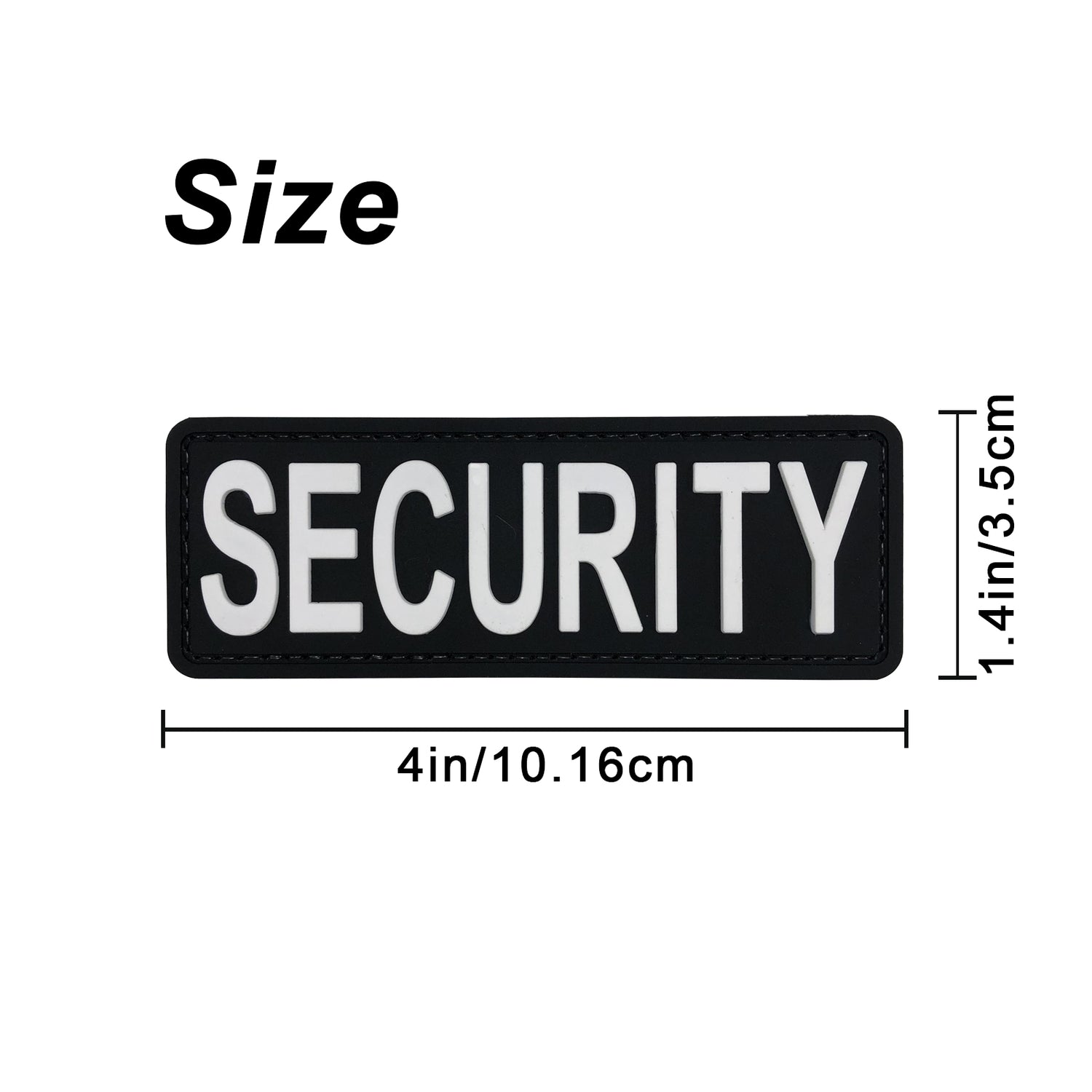 uuKen 4x1.4 inches Small PVC Security Guard Officer Morale Patch for A