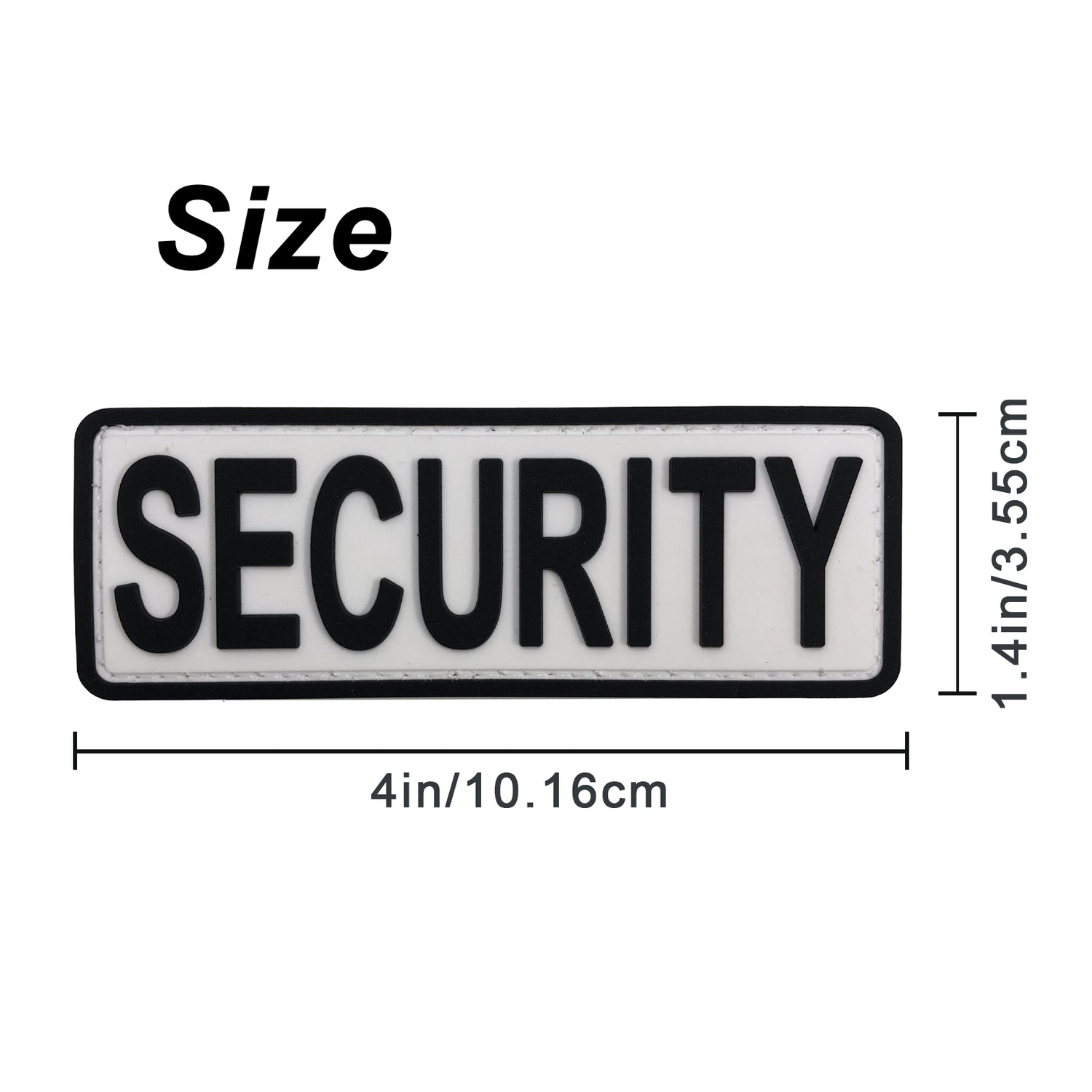 uuKen 4x1.4 inches Small PVC Security Guard Officer Morale Patch for A