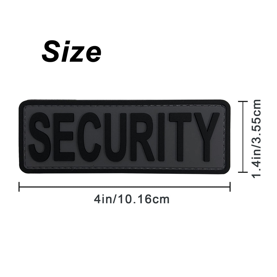 uuKen 4x1.4 inches Small PVC Security Guard Officer Morale Patch for A