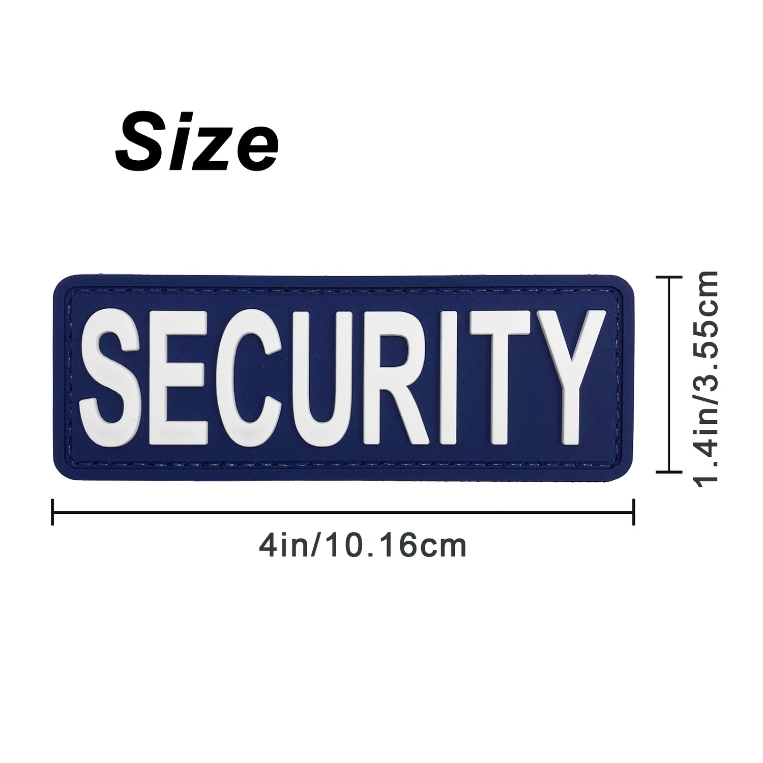 uuKen 4x1.4 inches Small PVC Security Guard Officer Morale Patch for A