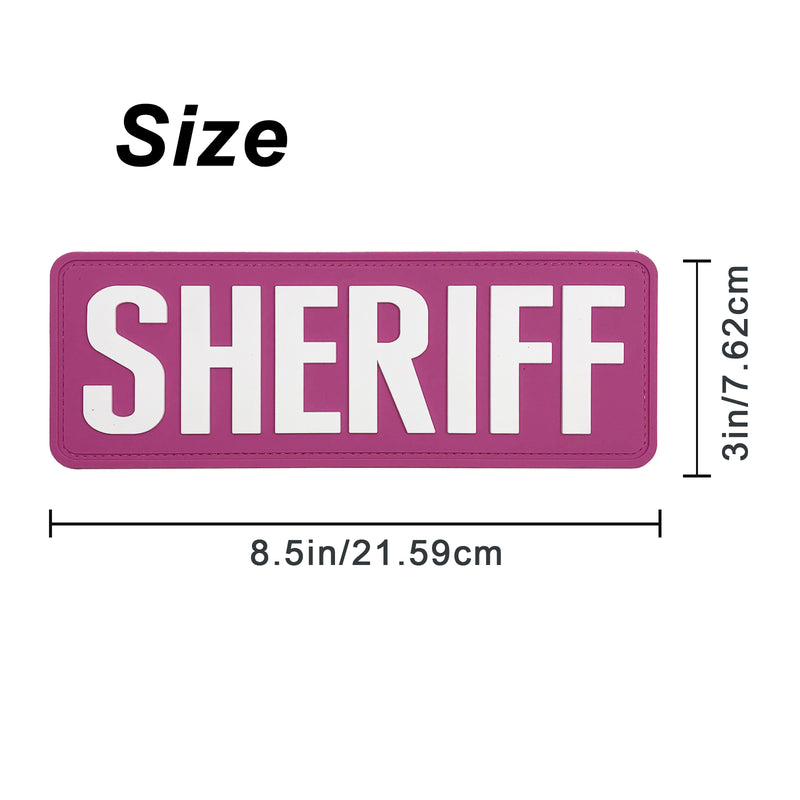 Load image into Gallery viewer, uuKen 8.5x3 inches Large PVC Rubber Sheriff Morale Patch Hook Fastener Back 3x8.5 inch for Tactical Vests and Clothing
