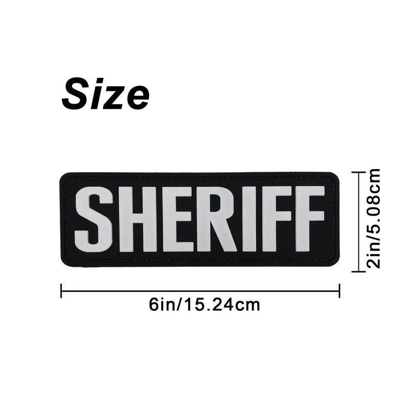 Load image into Gallery viewer, uuKen 6x2 inches Big Sheriff Dept PVC Patch 2x6 inch for Tactical Vest Plate Carrier SWAT Vest Uniforms
