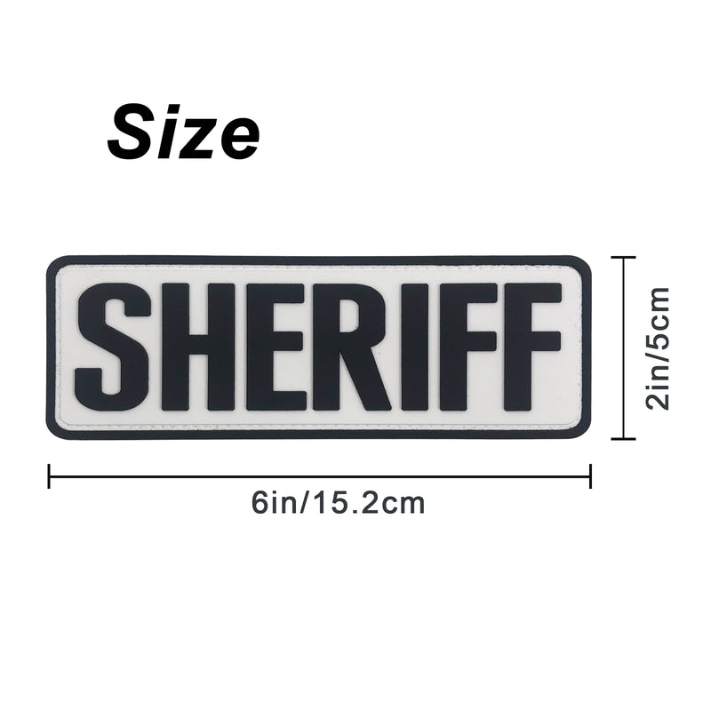 Load image into Gallery viewer, uuKen 6x2 inches Big Sheriff Dept PVC Patch 2x6 inch for Tactical Vest Plate Carrier SWAT Vest Uniforms
