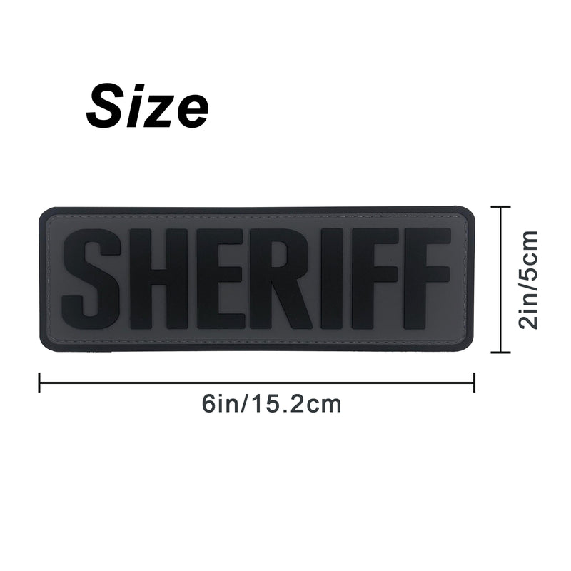 Load image into Gallery viewer, uuKen 6x2 inches Big Sheriff Dept PVC Patch 2x6 inch for Tactical Vest Plate Carrier SWAT Vest Uniforms
