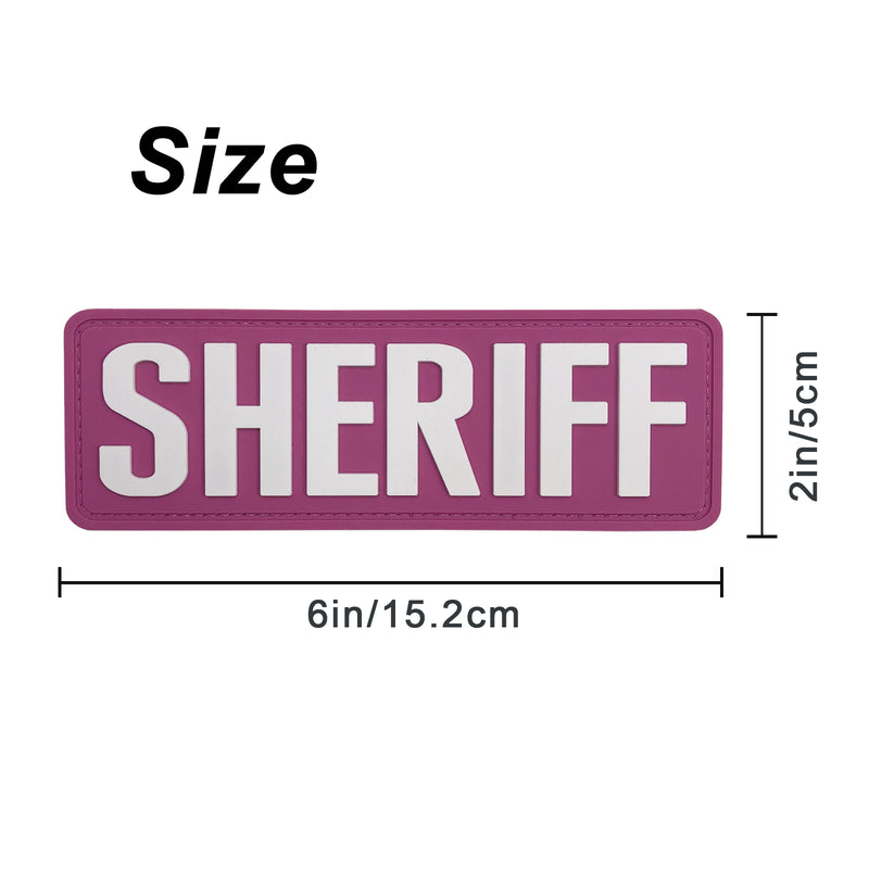 Load image into Gallery viewer, uuKen 6x2 inches Big Sheriff Dept PVC Patch 2x6 inch for Tactical Vest Plate Carrier SWAT Vest Uniforms
