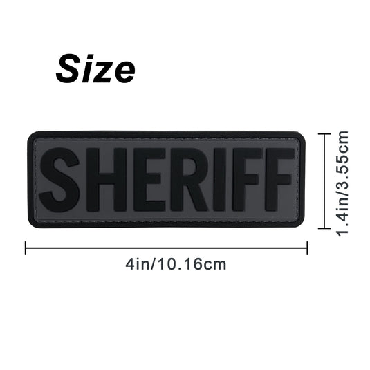 uuKen 4x1.4 inches Small PVC Deputy Sheriff Morale Patch Hook Back for Tactical Uniform Clothing Jackets Bags Vest
