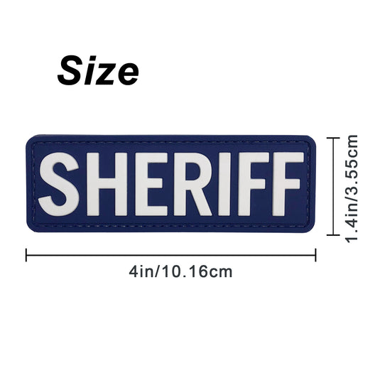 uuKen 4x1.4 inches Small PVC Deputy Sheriff Morale Patch Hook Back for Tactical Uniform Clothing Jackets Bags Vest