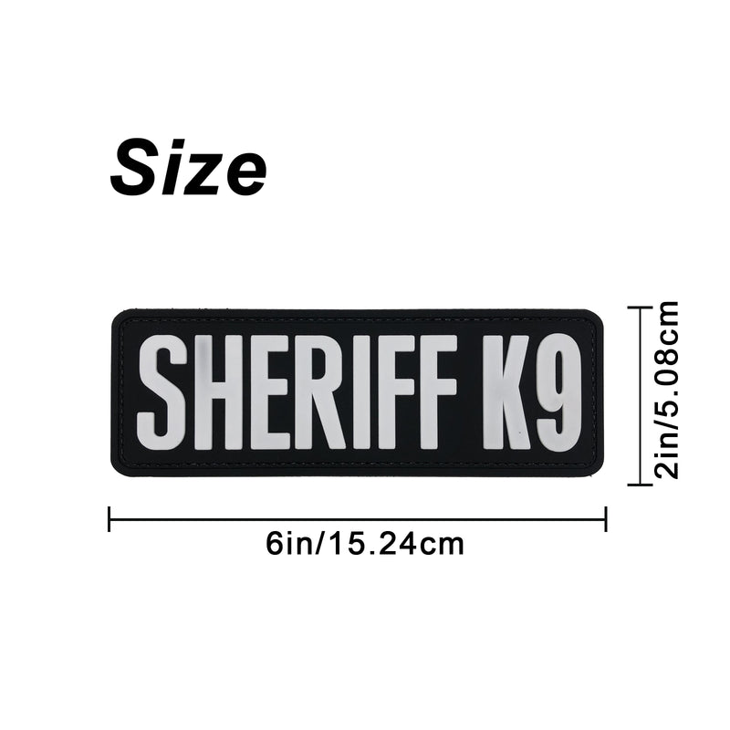 Load image into Gallery viewer, uuKen 6x2 inches Big Deputy County Sheriff K9 Unit PVC Morale Patch Hook Back 2x6 inch for Tactical Vest Plate Carrier Uniforms Dog Harness
