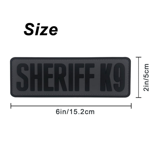 uuKen 6x2 inches Big Deputy County Sheriff K9 Unit PVC Morale Patch Hook Back 2x6 inch for Tactical Vest Plate Carrier Uniforms Dog Harness