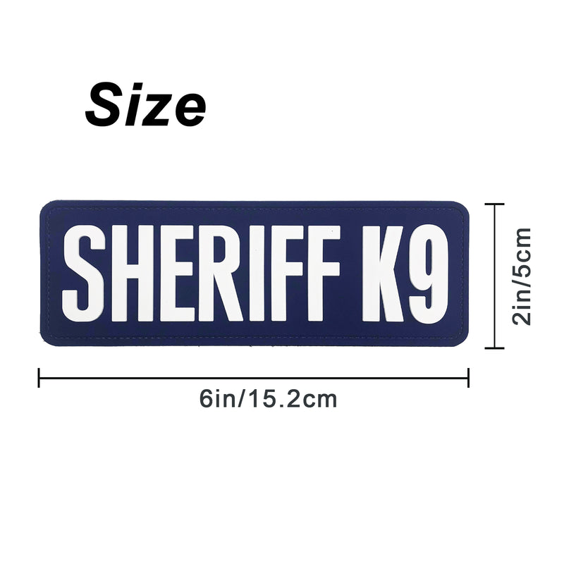 Load image into Gallery viewer, uuKen 6x2 inches Big Deputy County Sheriff K9 Unit PVC Morale Patch Hook Back 2x6 inch for Tactical Vest Plate Carrier Uniforms Dog Harness
