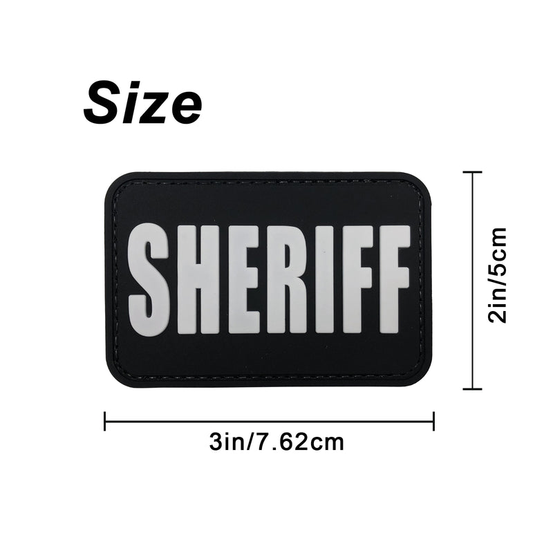 Load image into Gallery viewer, uuKen 3x2 inches Small PVC Rubber County Deputy Sheriff Department Dept Morale Patch with Hook Back 2x3 inch for Tactical Vest Uniform Jacket Hat Backpacks
