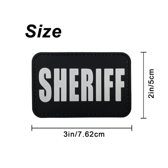 uuKen 3x2 inches Small PVC Rubber County Deputy Sheriff Department Dept Morale Patch with Hook Back 2x3 inch for Tactical Vest Uniform Jacket Hat Backpacks