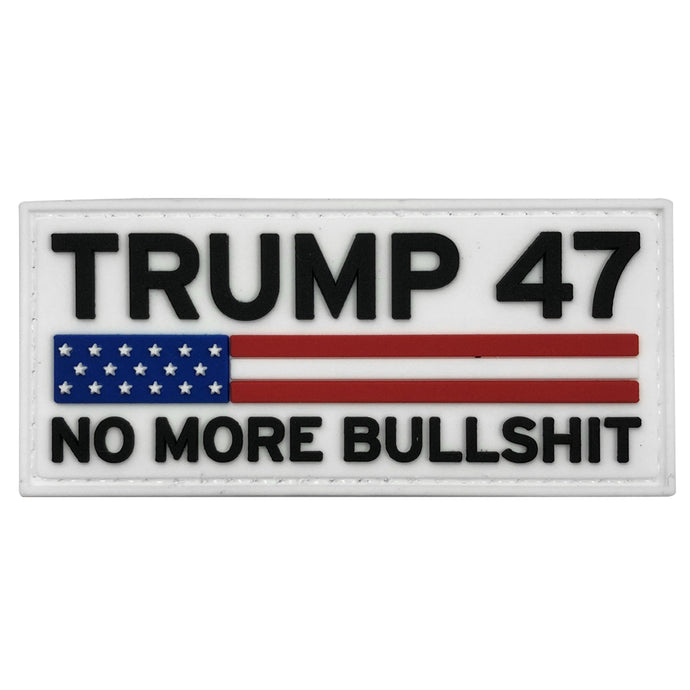 Trump is 47th President and No More Bullshit Make America Great Again Patch Trump MAGA Flag Patriotic Hat Morale Patch