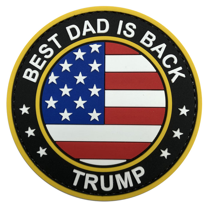 Best Dad is Back Trump Make America Great Again Flag Patriotic Patches