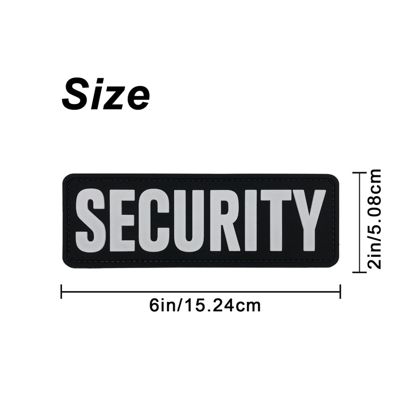 Load image into Gallery viewer, uuKen 6x2 inches Big Security Officer Tactical PVC Patch 2x6 inch with Hook Fastener Back for Jacket or Enforcement Plate Carrier or Tactical Vest and Uniforms
