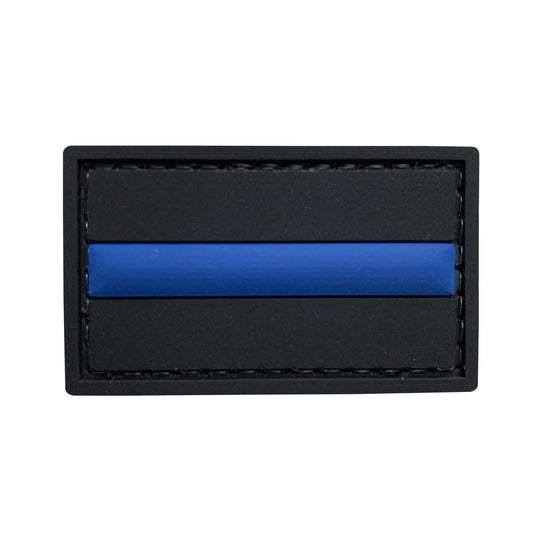 uuKen Thin Blue Line PVC Rubber Police Patch Thin Blue Stripe Patches for Blue Lives Matter Tactical Caps Hats Bags Vest