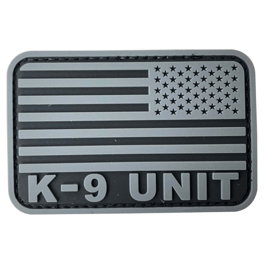 uuKen Large 8.5x3 inches PVC Rubber Military Tactical Police K9 Vest Patch  with Hook Fastener Back for Tactical Vest Plate Carrier Enforcement