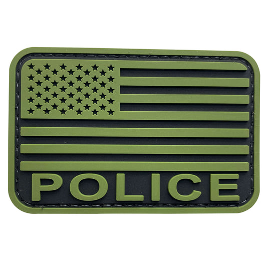 uuKen 3x2 inches Small US American Flag Police Patch 2x3 inches Forward and Reverse Arm Shoulder with Hook Fastener Back for Tactical Cap Hat  Vests Bags Backpacks