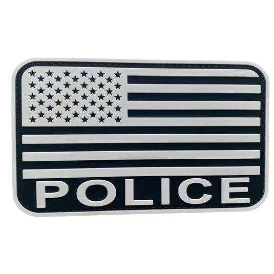 uuKen 5x3 inches Large US American Flag Police Patch 3x5 inch Hook Backed for Tactical Vest Plate Carrier Uniforms and Bags Backpacks