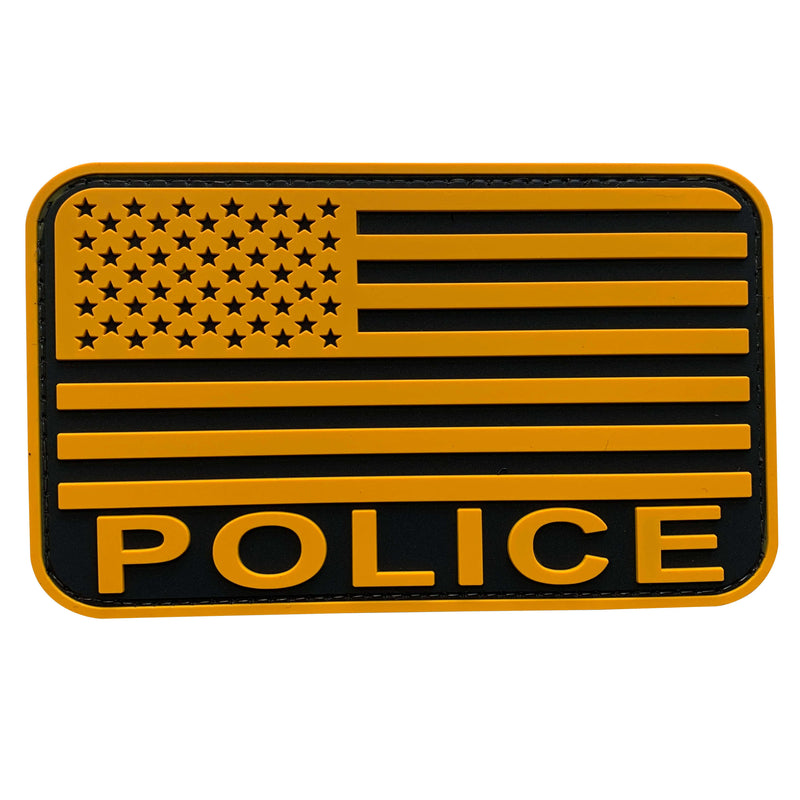 Load image into Gallery viewer, uuKen 5x3 inches Large US American Flag Police Patch 3x5 inch Hook Backed for Tactical Vest Plate Carrier Uniforms and Bags Backpacks
