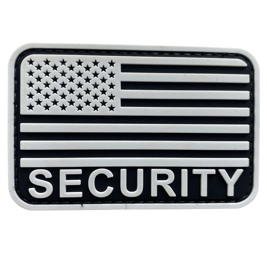 uuKen 3x2 inches Small Security Officer US American Flag Morale Patches 2x3 inch with Hook Backing for Tactical Hat Cap Uniform Clothing Shoulder Vests
